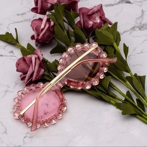 Big Rhinestone Sunglasses Oversized Round